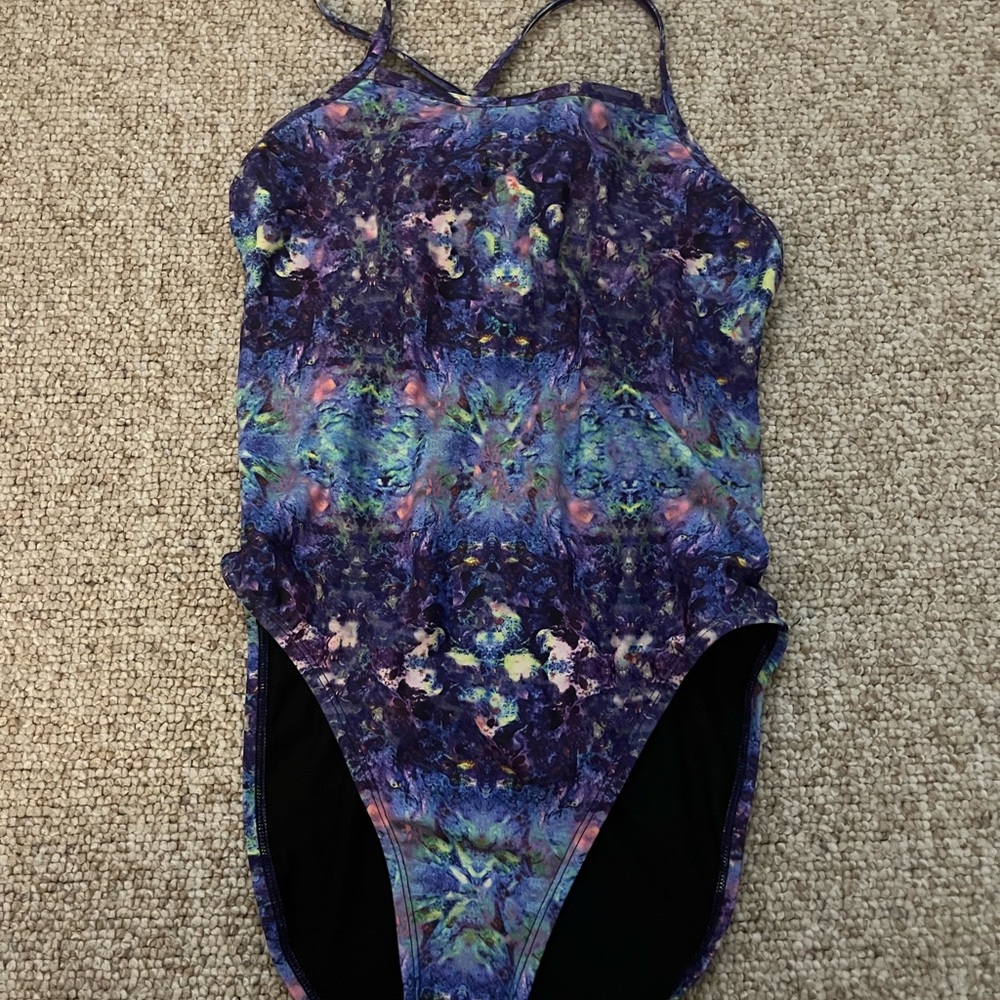 Jolyn Clothing purple and Blue Swimsuit with tags